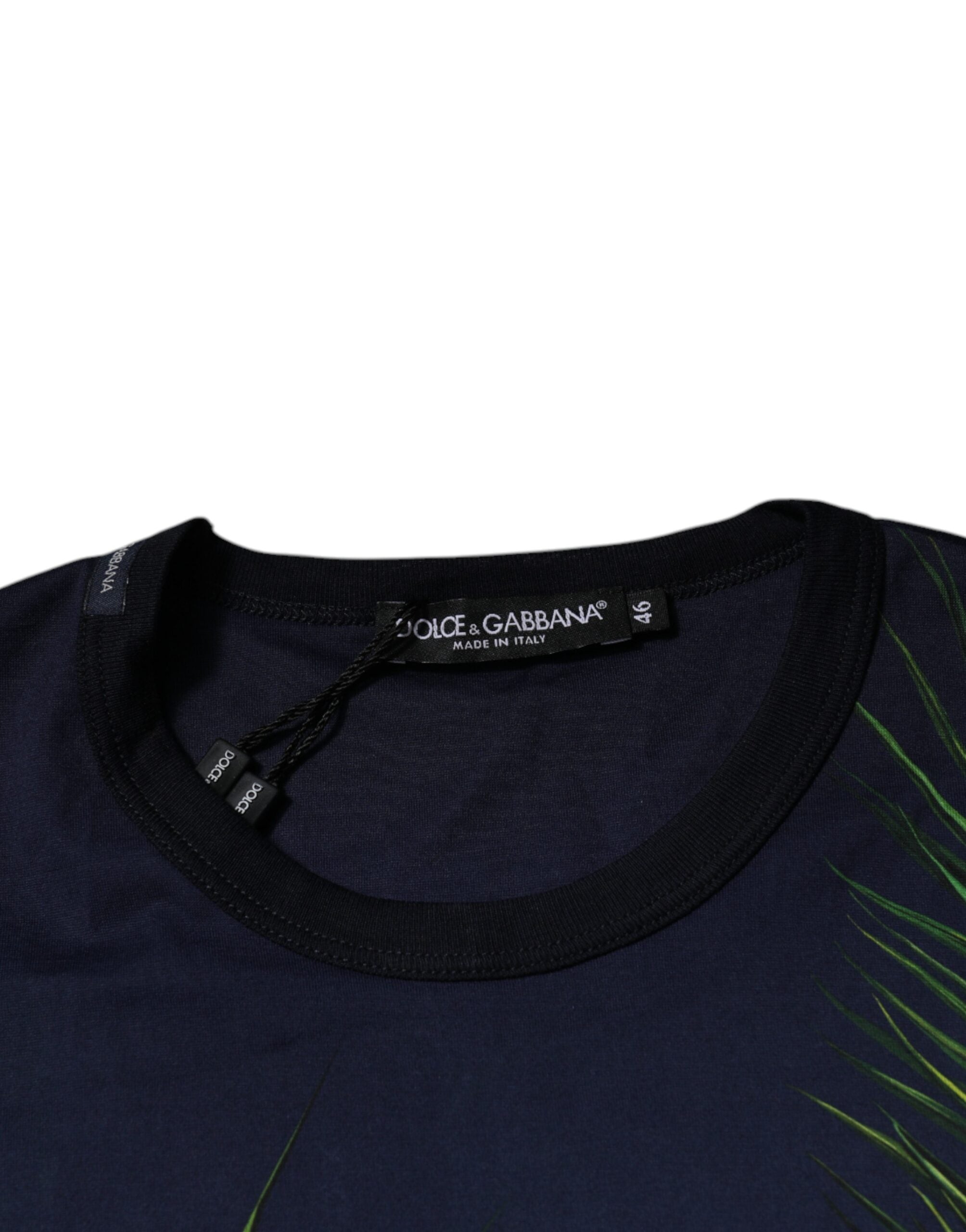 Dolce & Gabbana Blue Tree Print CrewNeck Short Sleeve T-shirt -   -  Dolce & Gabbana.