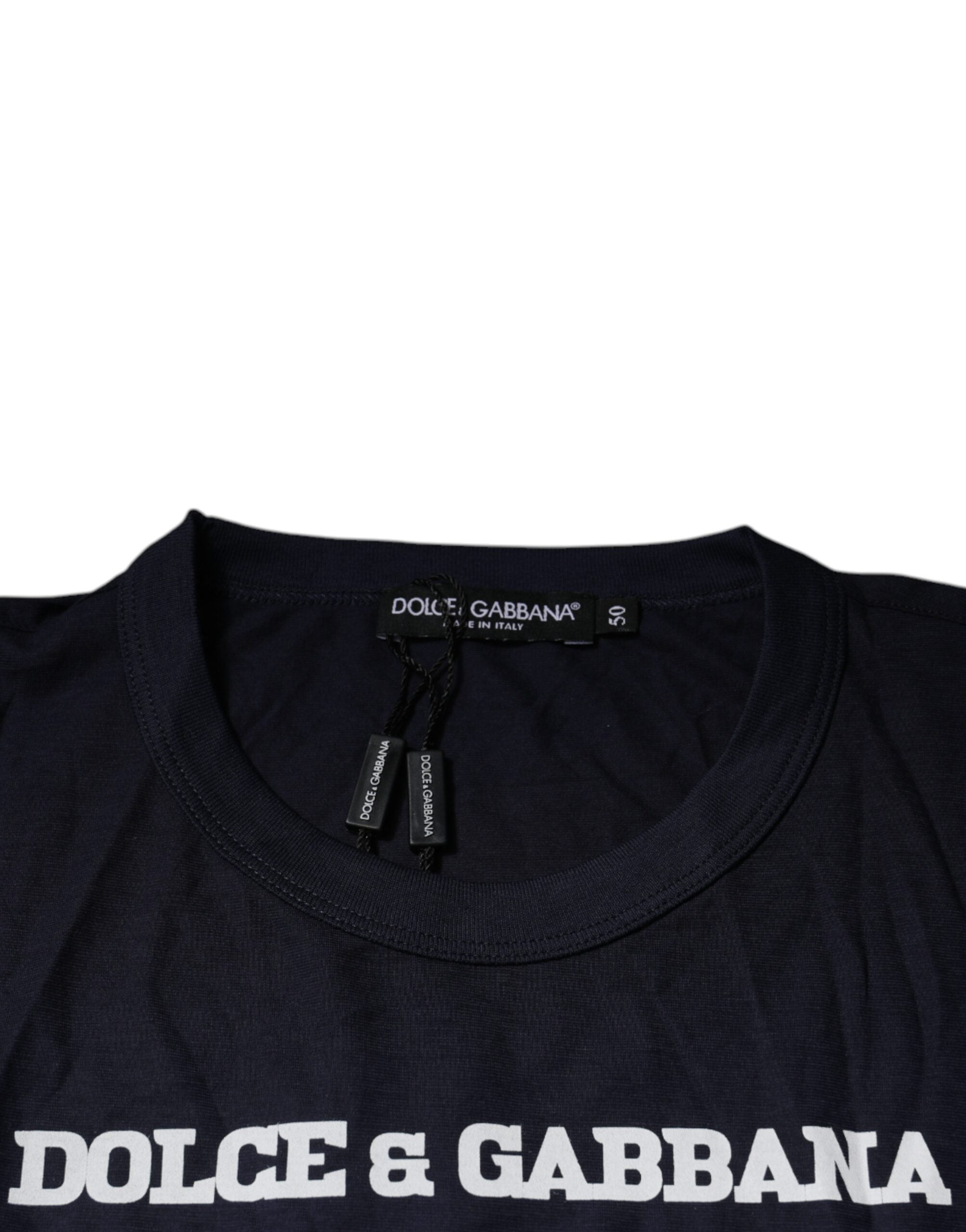 Dolce & Gabbana Blue D&G King Of Love Cotton Crew Neck T-shirt -   -  Dolce & Gabbana.
