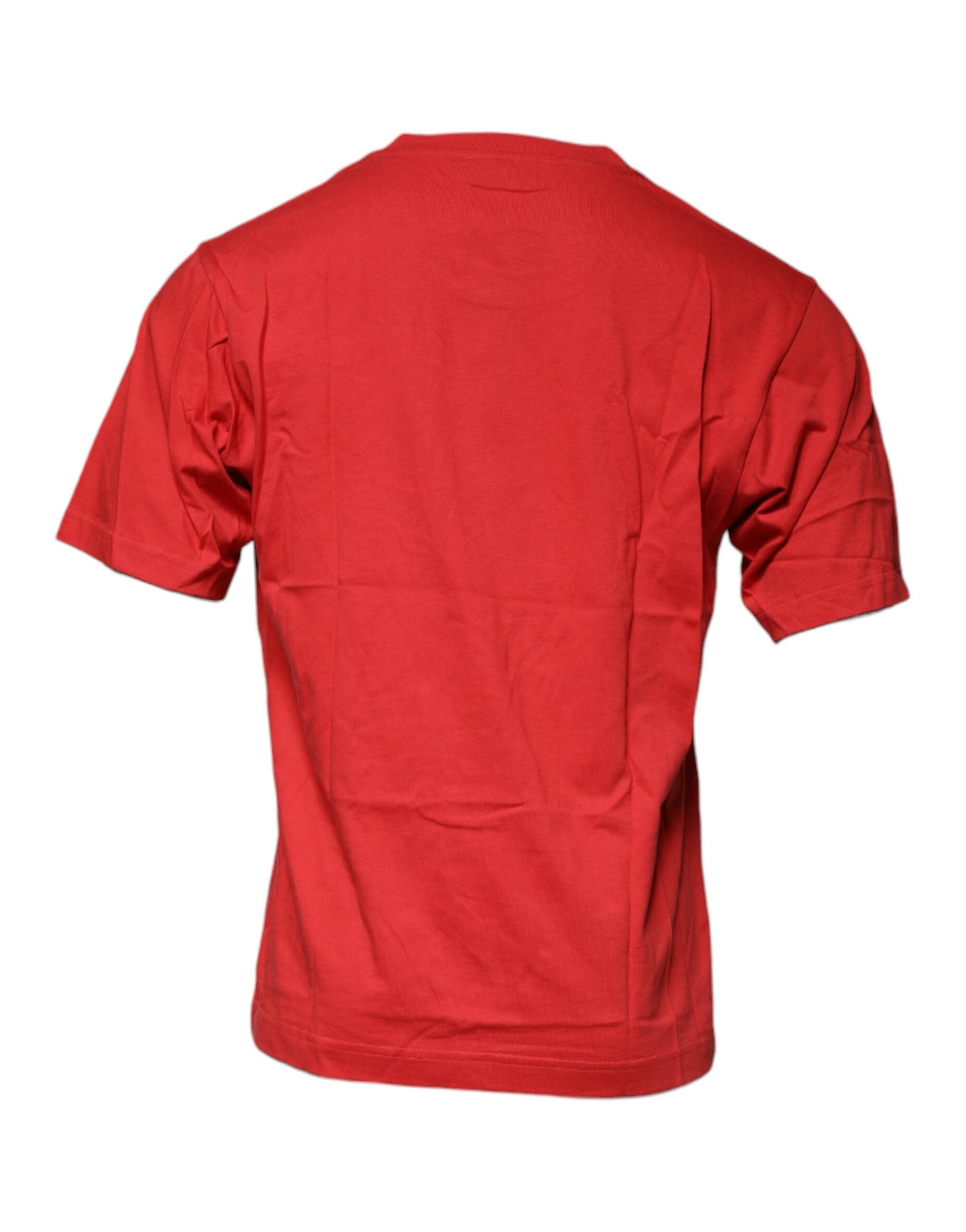 Dolce & Gabbana Red DG Logo Cotton Crew Neck T-shirt -   -  Dolce & Gabbana.