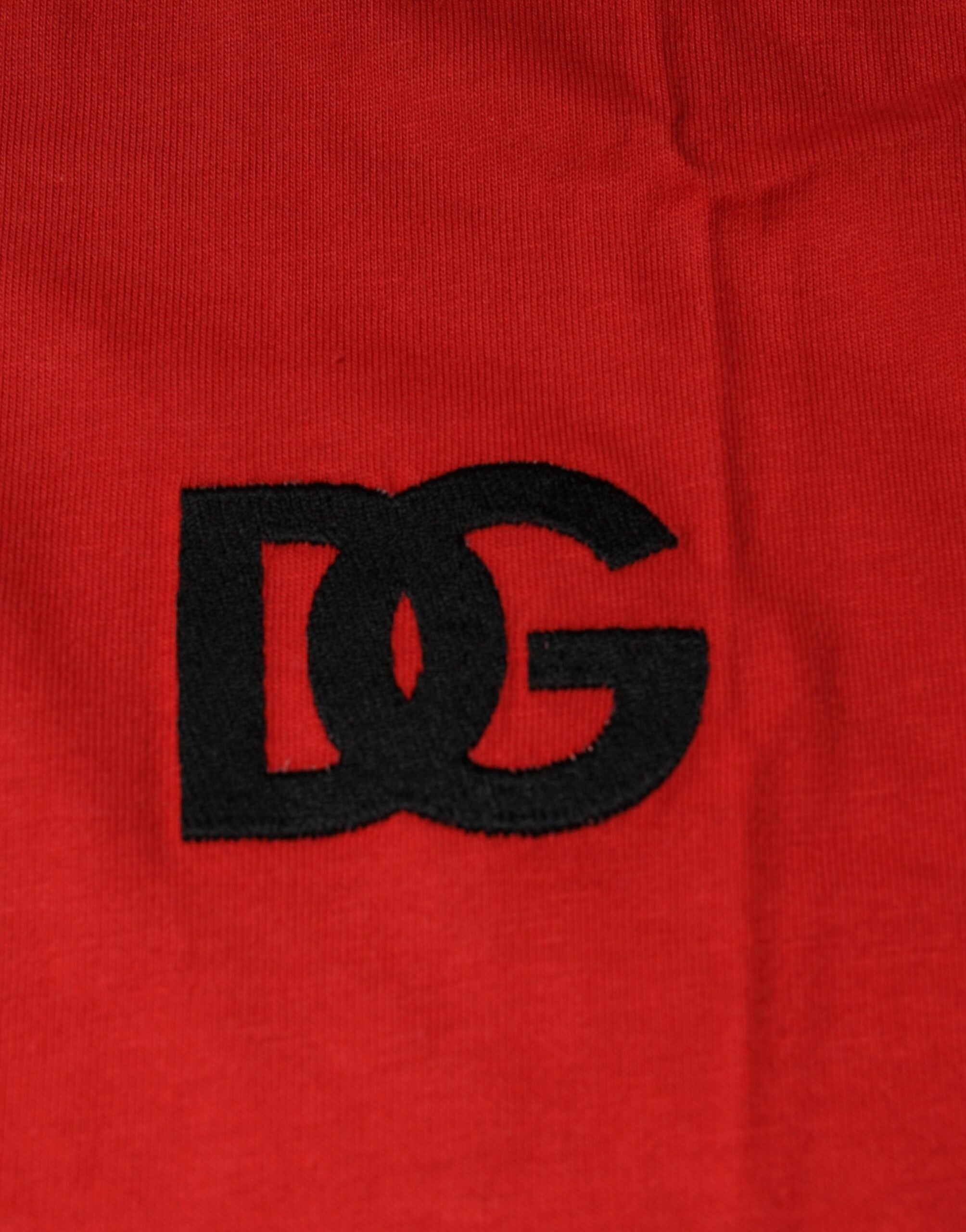 Dolce & Gabbana Red DG Logo Cotton Crew Neck T-shirt -   -  Dolce & Gabbana.