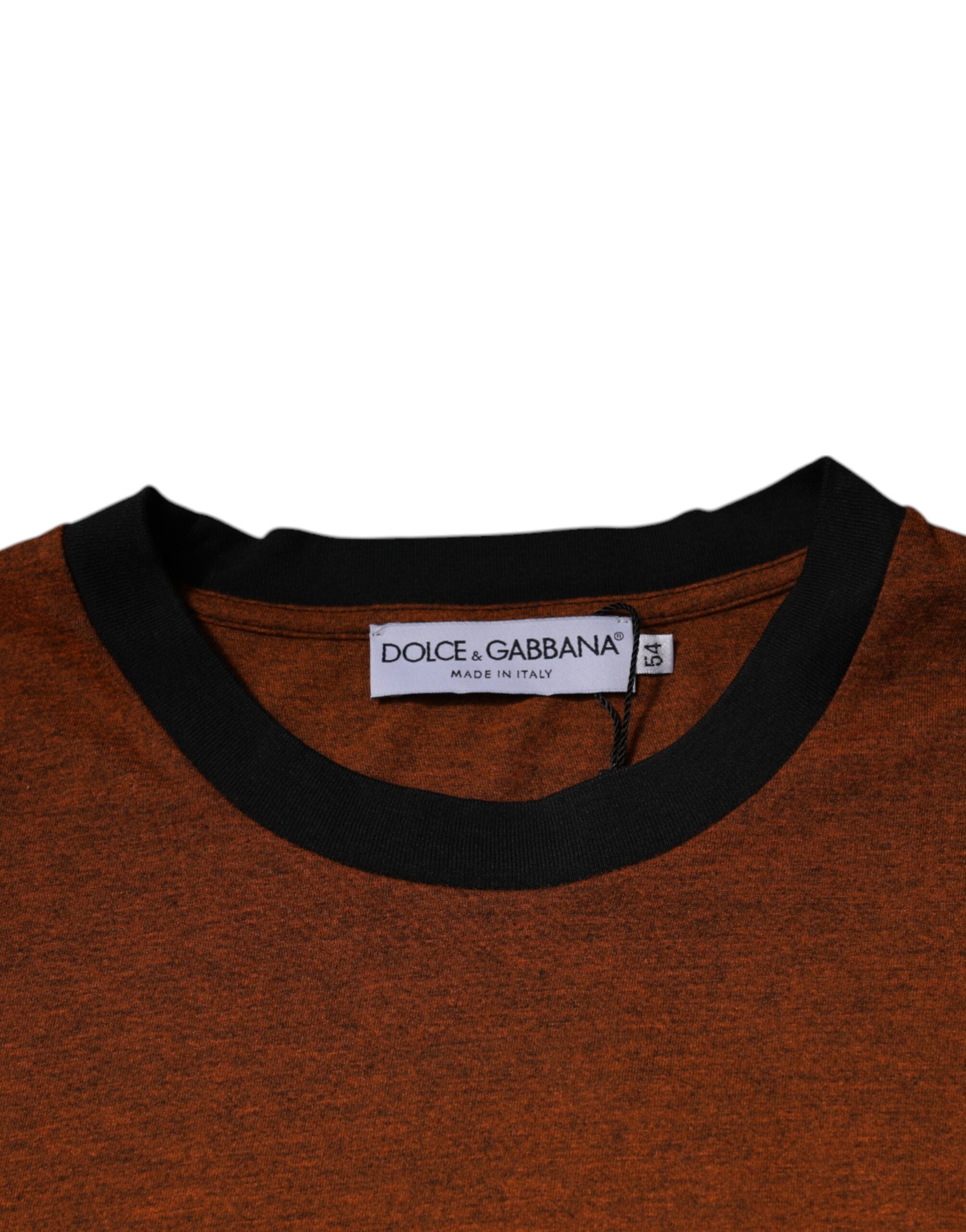 Dolce & Gabbana Brown DG Logo Cotton Crew Neck T-shirt -   -  Dolce & Gabbana.