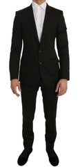 Dolce & Gabbana Brown Wool Crystal Bee Slim Fit MARTINI -   -  Dolce & Gabbana.