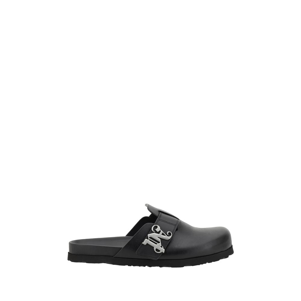 Palm Angels Leather Mules -   -  Palm Angels.