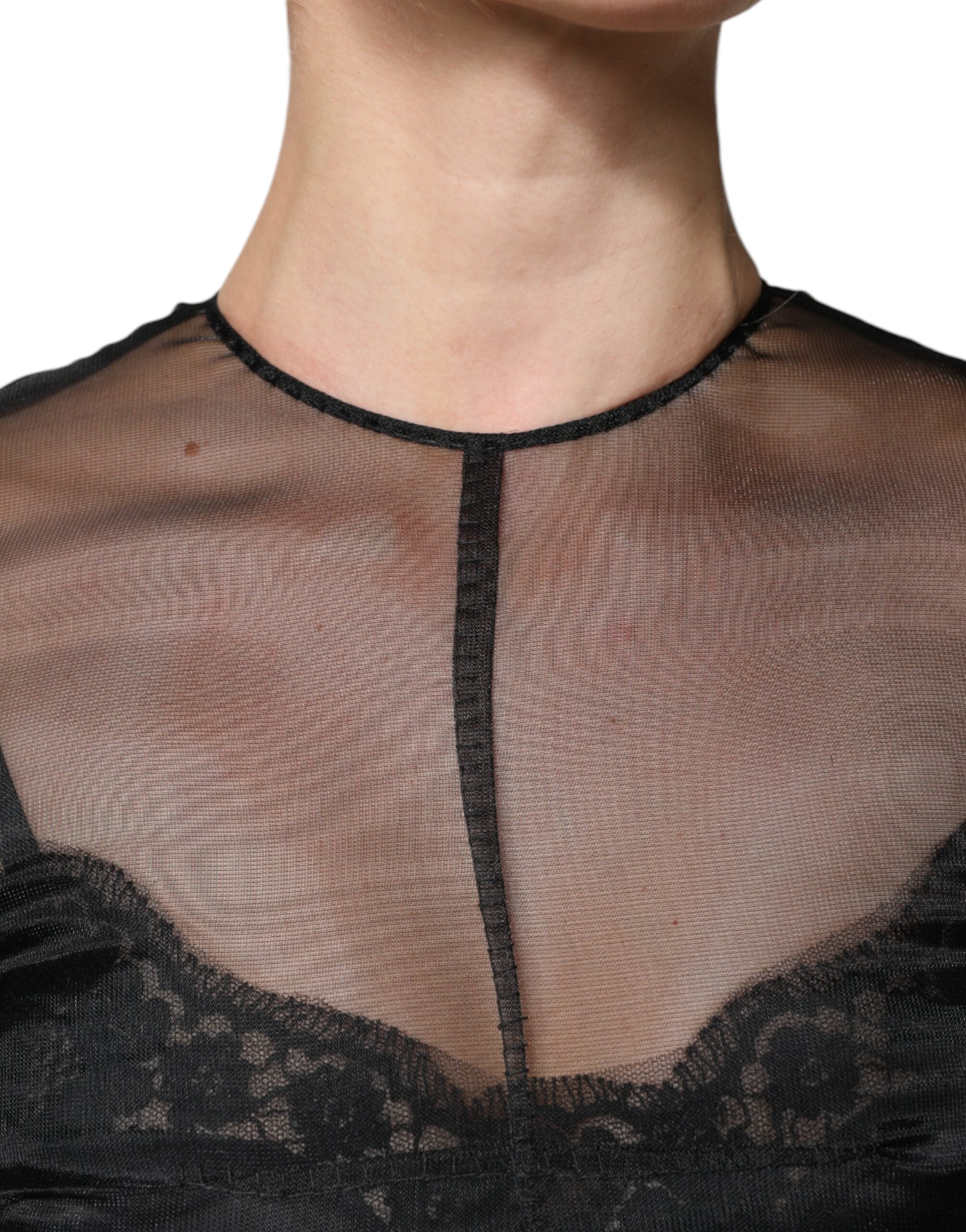 Dolce & Gabbana Black Tulle A-line Midi Cocktail Gown Dress -   -  Dolce & Gabbana.