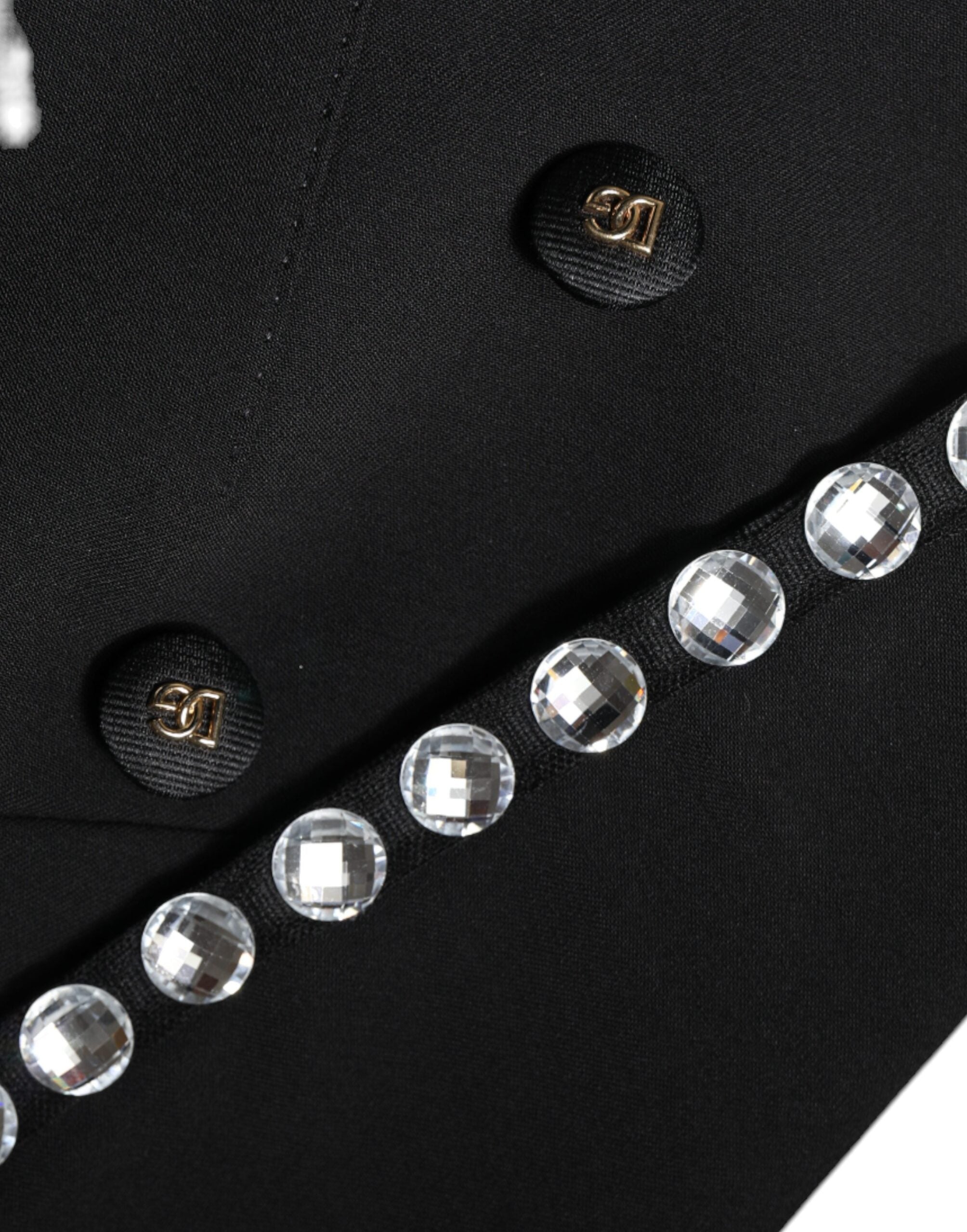 Dolce & Gabbana Black Crystal Double Breasted Blazer Jacket -   -  Dolce & Gabbana.