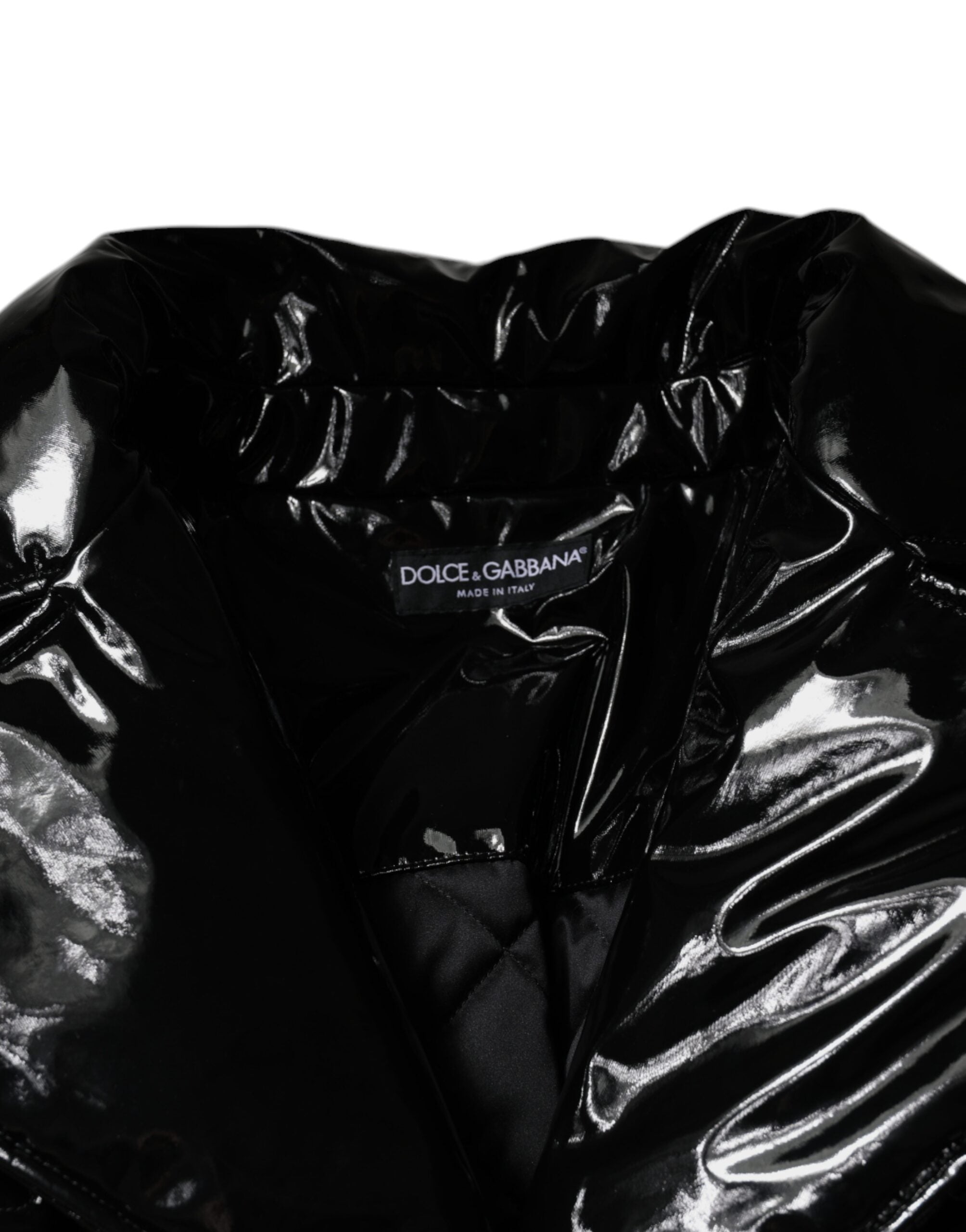 Dolce & Gabbana Black Polyester Button Down Blouson Jacket -   -  Dolce & Gabbana.
