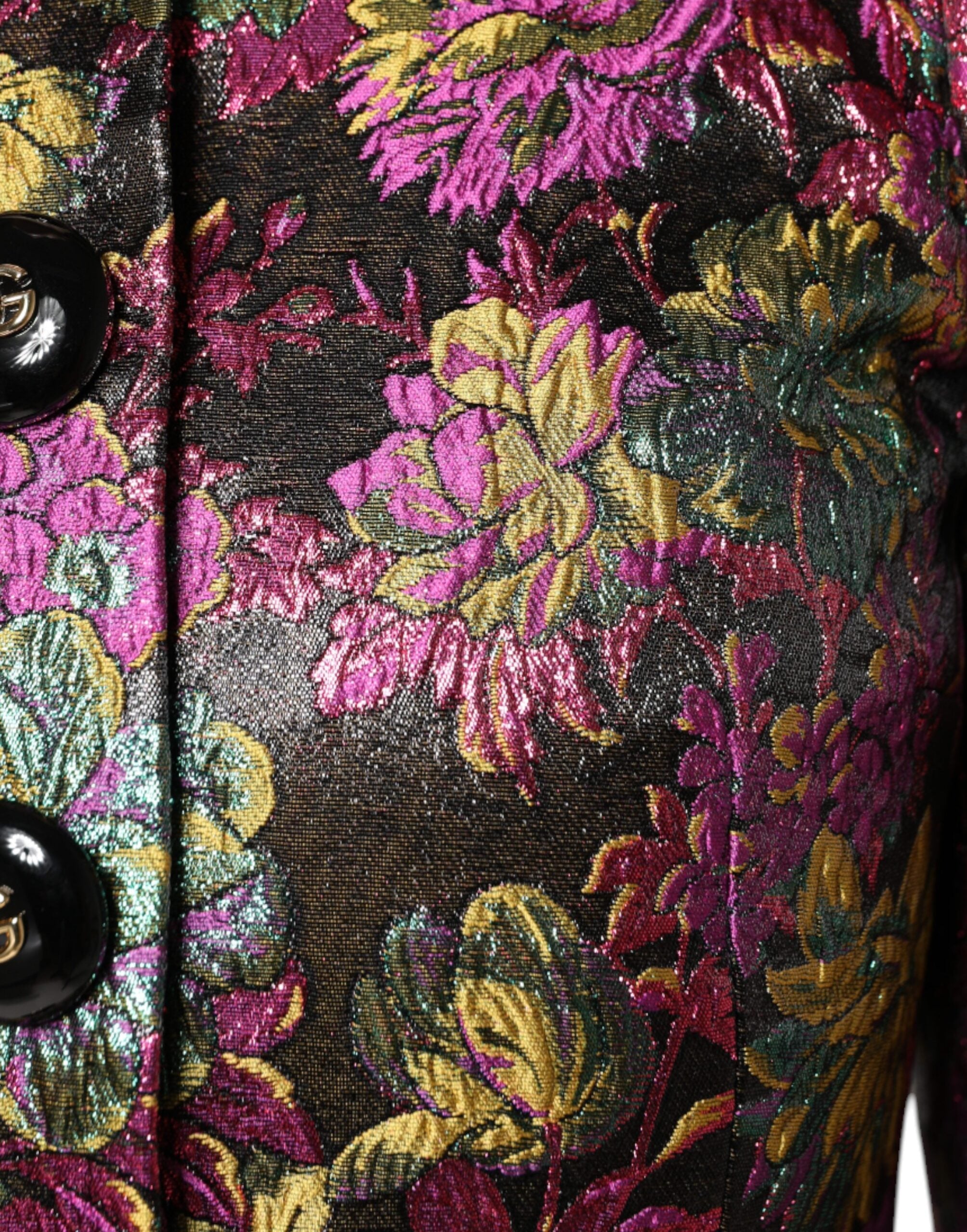 Dolce & Gabbana Multicolor Floral Jacquard Cropped Jacket -   -  Dolce & Gabbana.