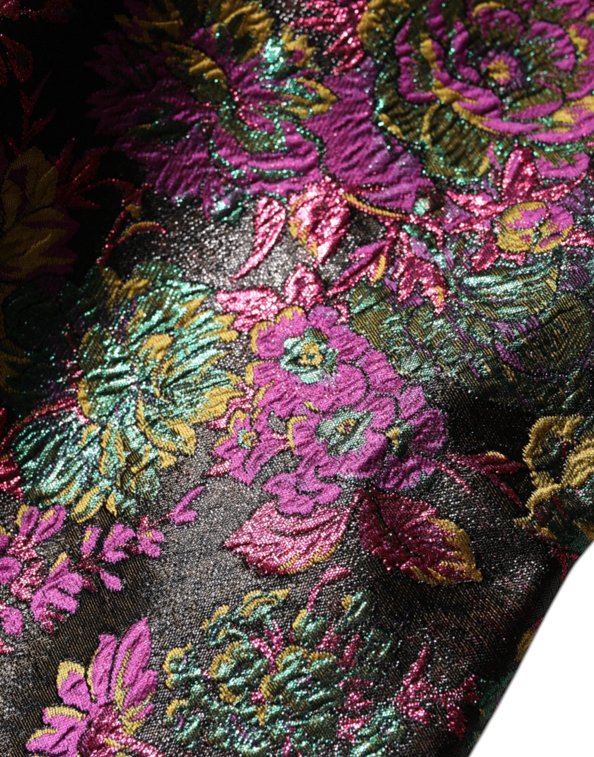 Dolce & Gabbana Multicolor Floral Jacquard Cropped Jacket -   -  Dolce & Gabbana.