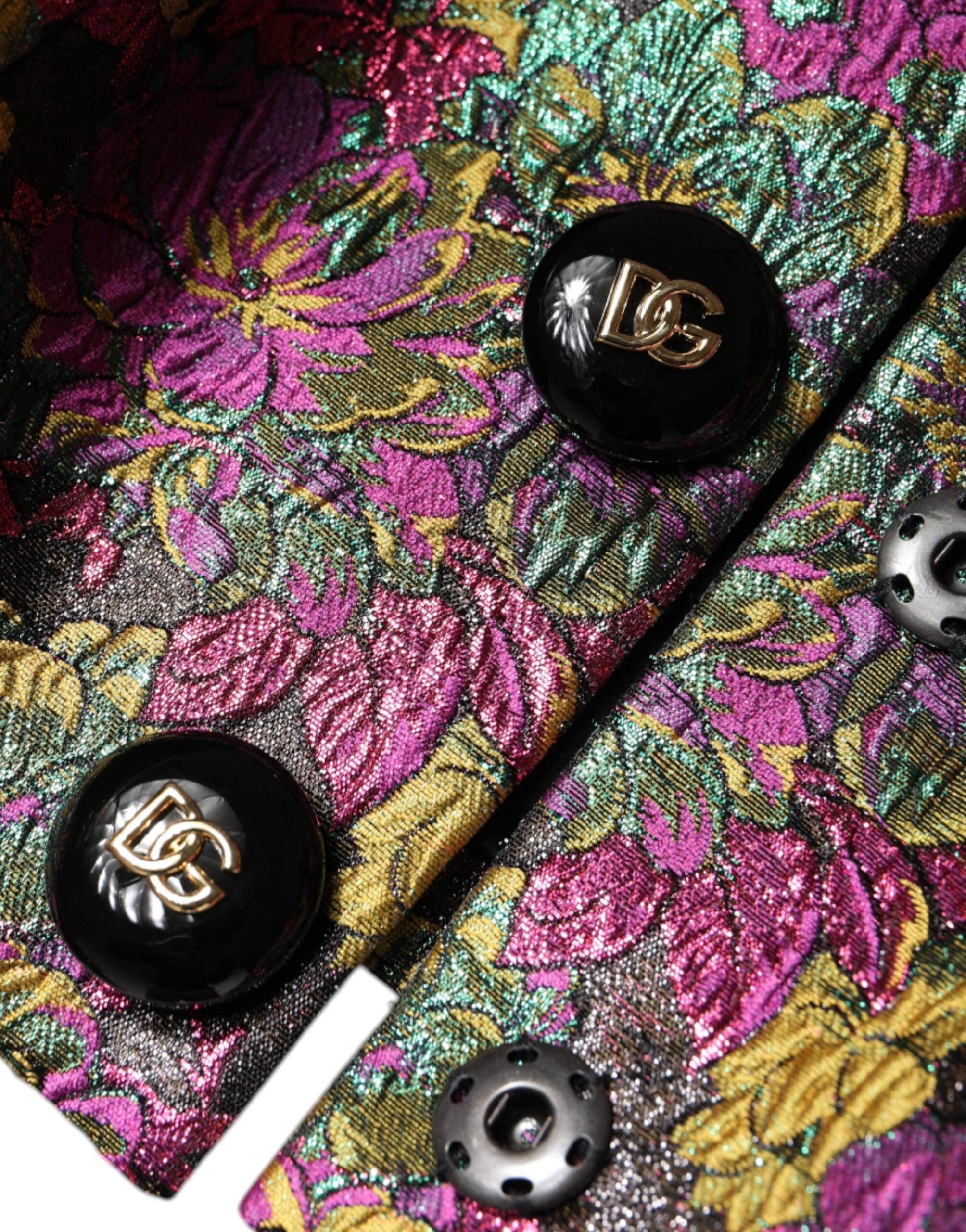 Dolce & Gabbana Multicolor Floral Jacquard Cropped Jacket -   -  Dolce & Gabbana.
