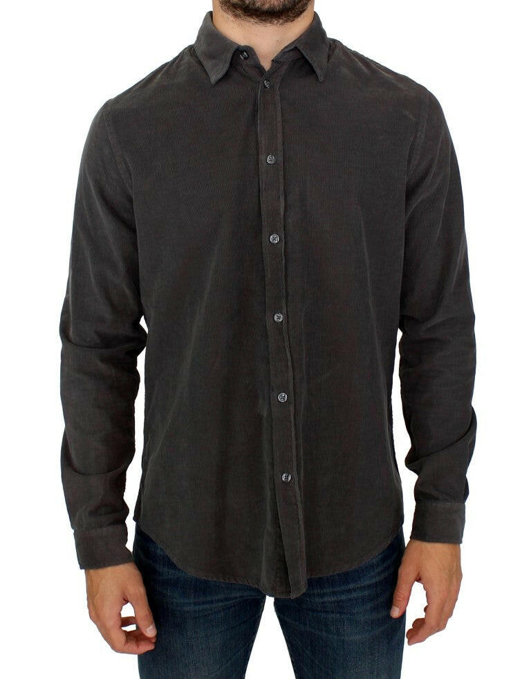 GF Ferre Green Button Front Cotton Casual Shirt -   -  GF Ferre.
