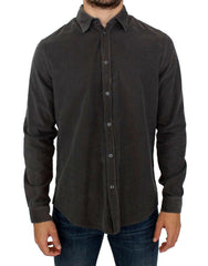 GF Ferre Green Button Front Cotton Casual Shirt -   -  GF Ferre.