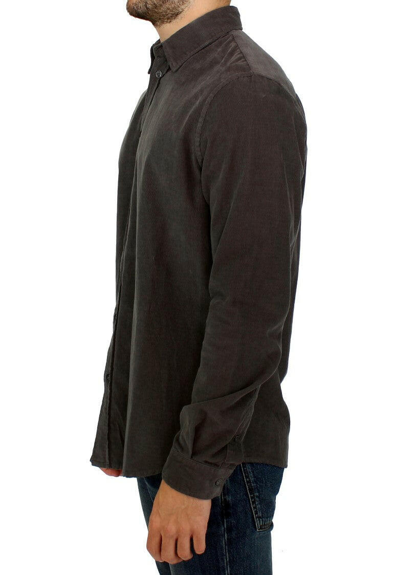 GF Ferre Green Button Front Cotton Casual Shirt -   -  GF Ferre.