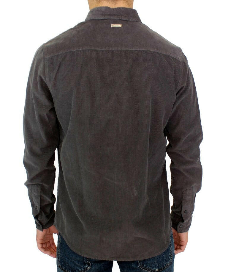 GF Ferre Green Button Front Cotton Casual Shirt -   -  GF Ferre.