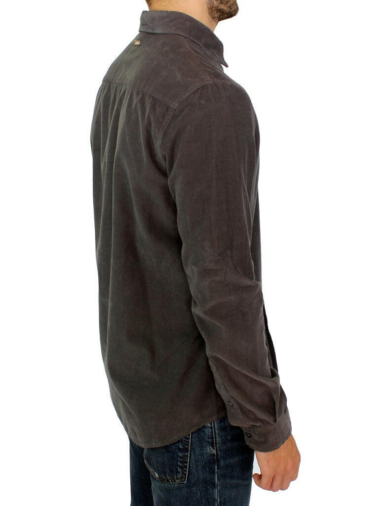 GF Ferre Green Button Front Cotton Casual Shirt -   -  GF Ferre.