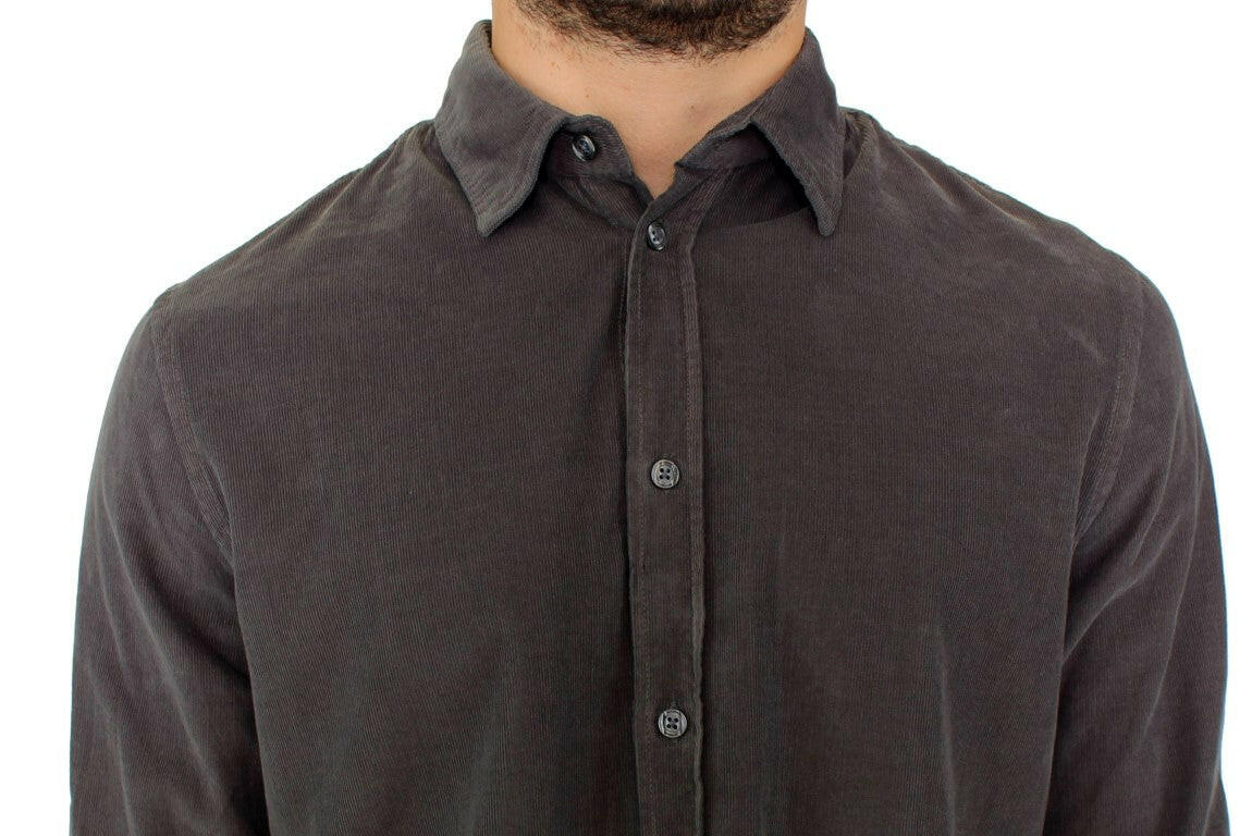 GF Ferre Green Button Front Cotton Casual Shirt -   -  GF Ferre.
