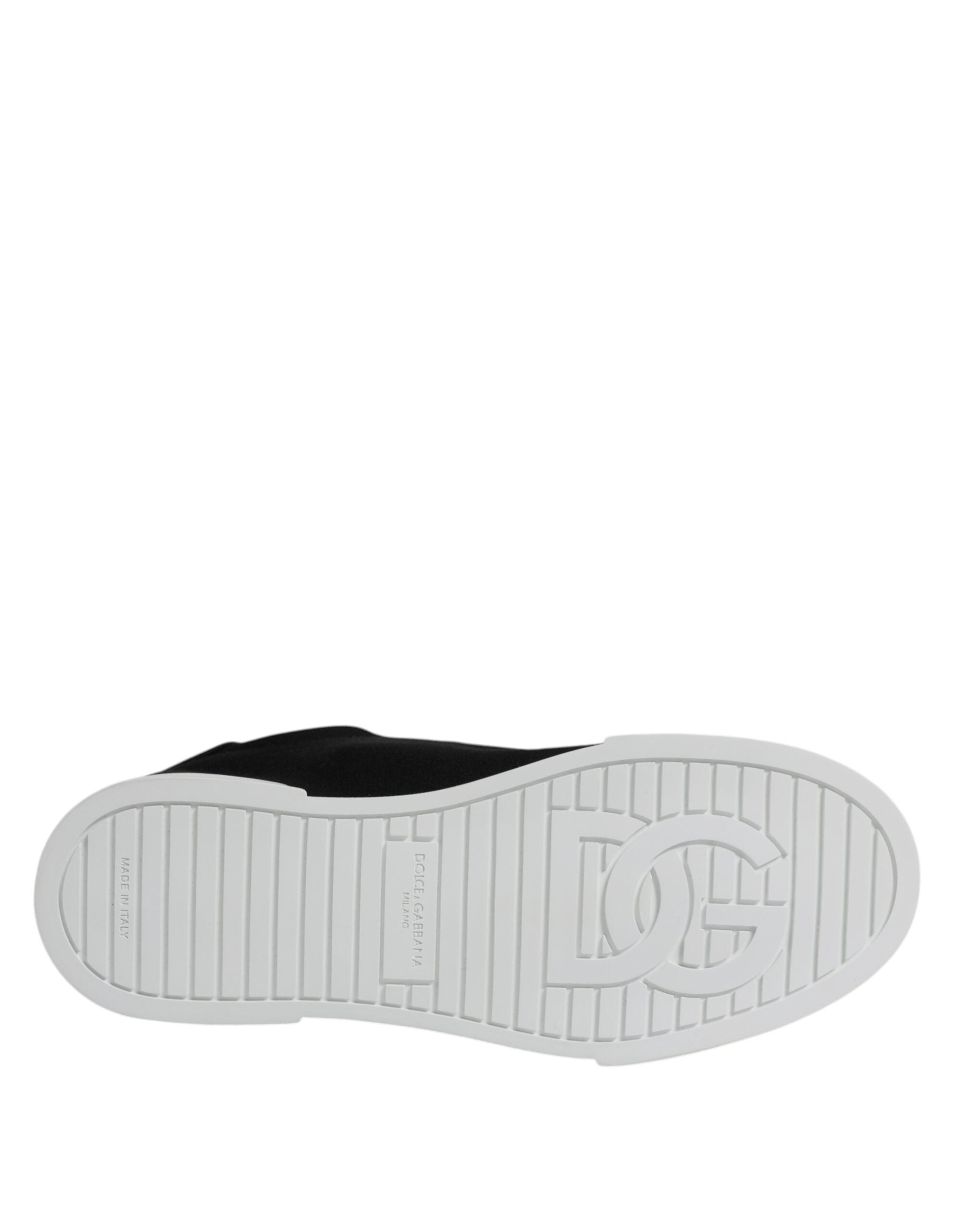 Dolce & Gabbana Black Portofino Low Top Sneakers Shoes -   -  Dolce & Gabbana.