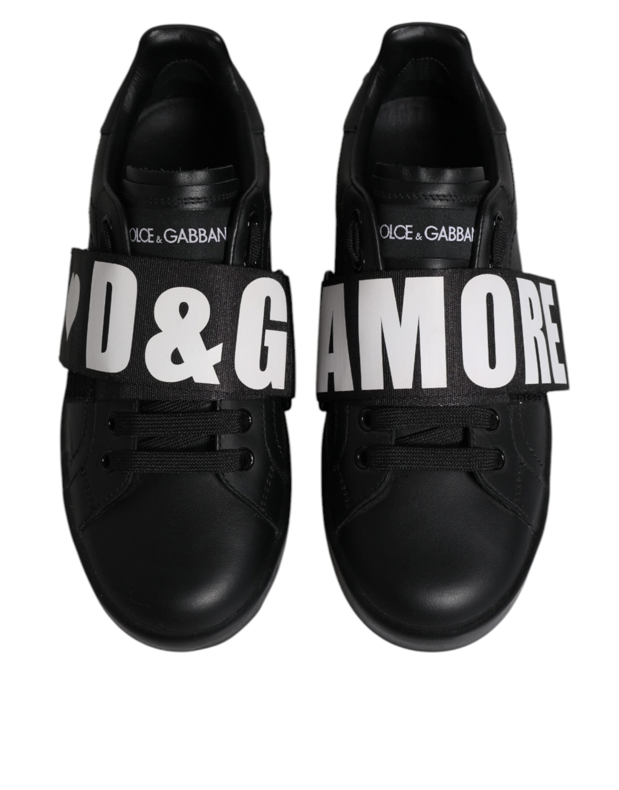 Dolce & Gabbana Black D&G AMORE Low Top Sneakers Shoes -   -  Dolce & Gabbana.