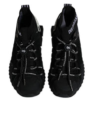 Dolce & Gabbana Black Sorrento Socks Logo Sneakers Shoes -   -  Dolce & Gabbana.