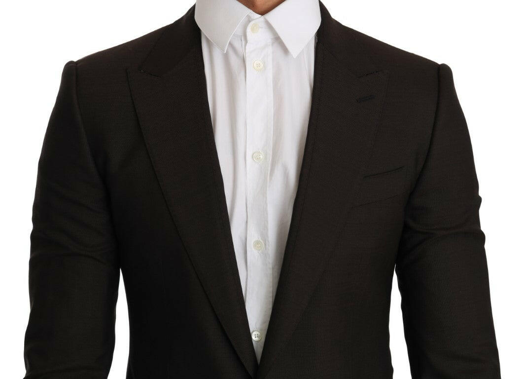 Dolce & Gabbana Brown Wool SICILIA Jacket Coat Blazer -   -  Dolce & Gabbana.