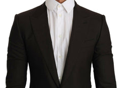 Dolce & Gabbana Brown Wool SICILIA Jacket Coat Blazer -   -  Dolce & Gabbana.