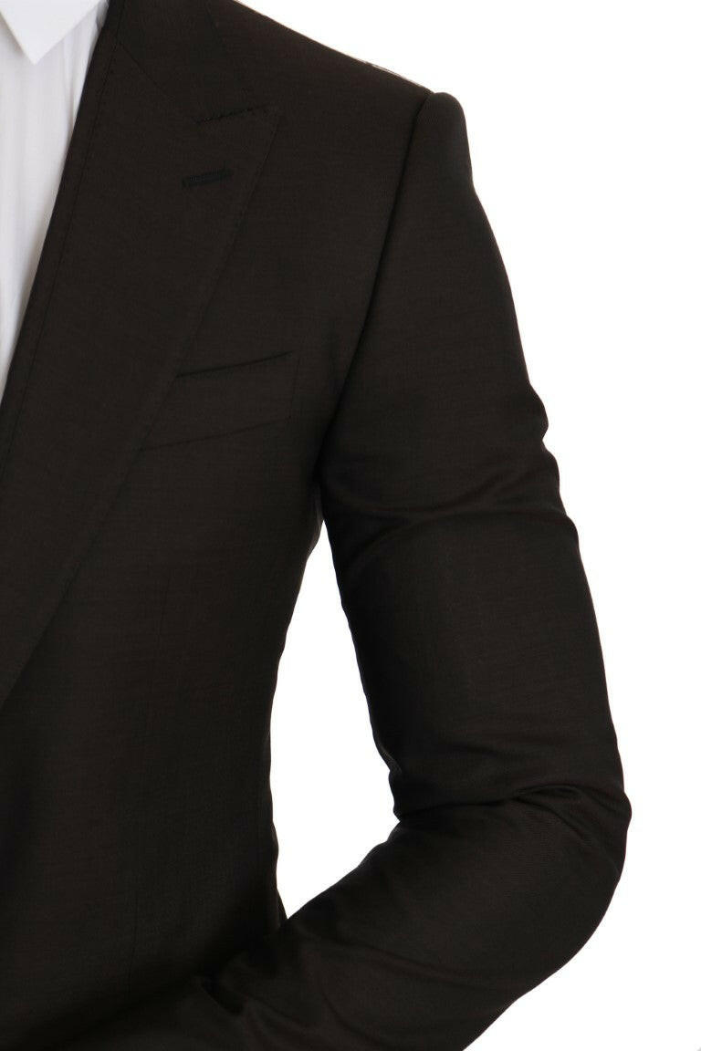 Dolce & Gabbana Brown Wool SICILIA Jacket Coat Blazer -   -  Dolce & Gabbana.