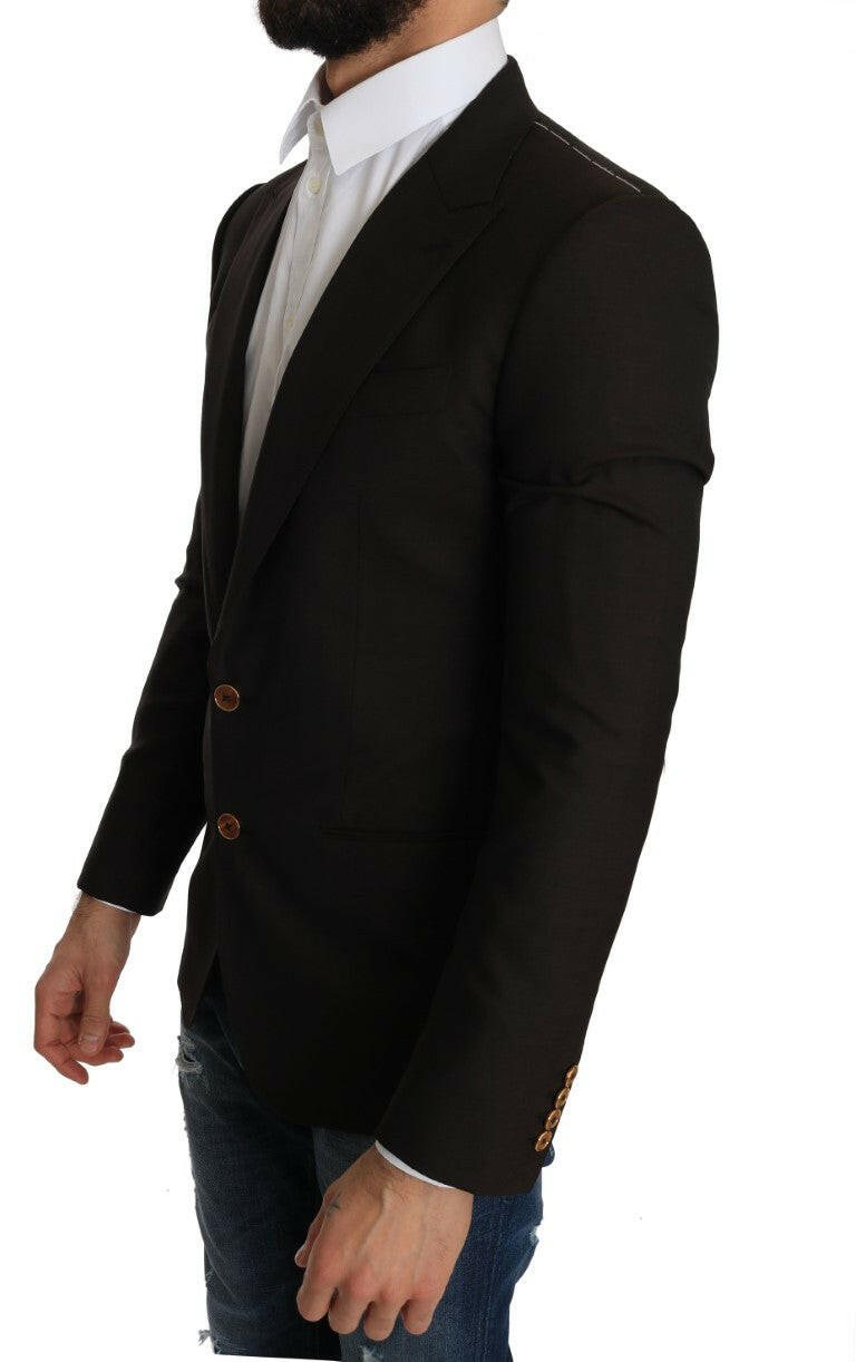 Dolce & Gabbana Brown Wool SICILIA Jacket Coat Blazer -   -  Dolce & Gabbana.