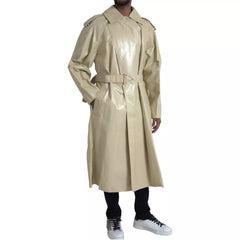 Bottega Veneta Beige Lambskin Leather Trench Coat Jacket -   -  Bottega Veneta.