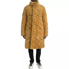 Bottega Veneta Yellow Wool Long Teddy Coat Jacket -   -  Bottega Veneta.