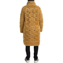Bottega Veneta Yellow Wool Long Teddy Coat Jacket -   -  Bottega Veneta.