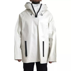 Bottega Veneta White Leather Men Waterproof Jacket Blouson -   -  Bottega Veneta.