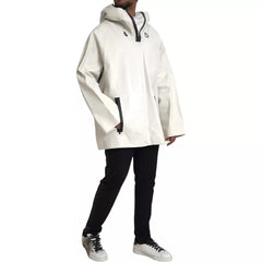 Bottega Veneta White Leather Men Waterproof Jacket Blouson -   -  Bottega Veneta.