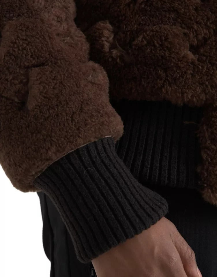 Bottega Veneta Brown Fur Lamb Shearling Coat Jacket -   -  Bottega Veneta.