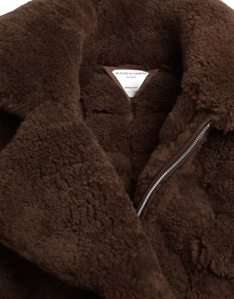 Bottega Veneta Brown Fur Lamb Shearling Coat Jacket -   -  Bottega Veneta.
