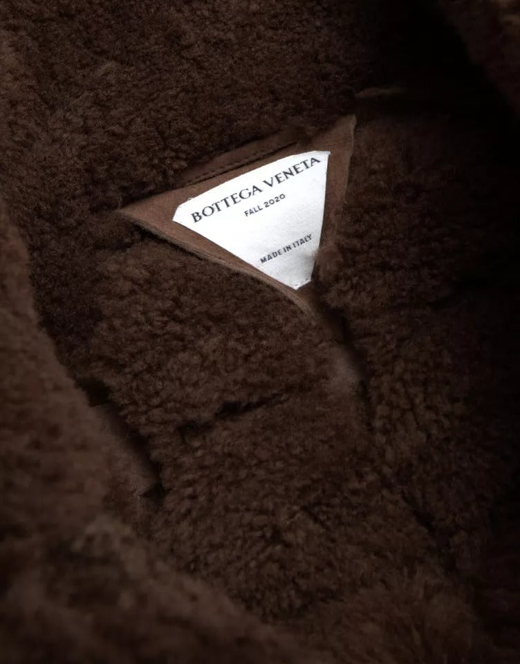 Bottega Veneta Brown Fur Lamb Shearling Coat Jacket -   -  Bottega Veneta.