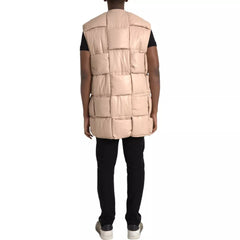Bottega Veneta Beige Quilted Sleeveless Calf Leather Jacket -   -  Bottega Veneta.