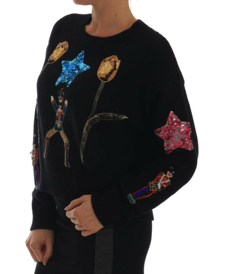 Dolce & Gabbana Fairy Tale Crystal Black Cashmere Sweater -   -  Dolce & Gabbana.