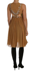 Dolce & Gabbana Crystal Silk Gold A-Line Gown Dress -   -  Dolce & Gabbana.