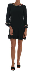 Dolce & Gabbana Crystal Green Stretch A-Line Short Dress -   -  Dolce & Gabbana.