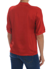 Dolce & Gabbana Red Silk Oranges Floral Crystal Blouse -   -  Dolce & Gabbana.