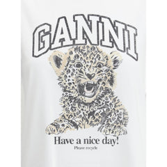 Ganni Leopard T-Shirt -   -  Ganni.