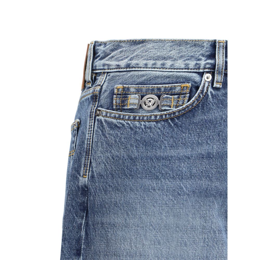 Versace Barocco Turn-Up Jeans -   -  Versace.