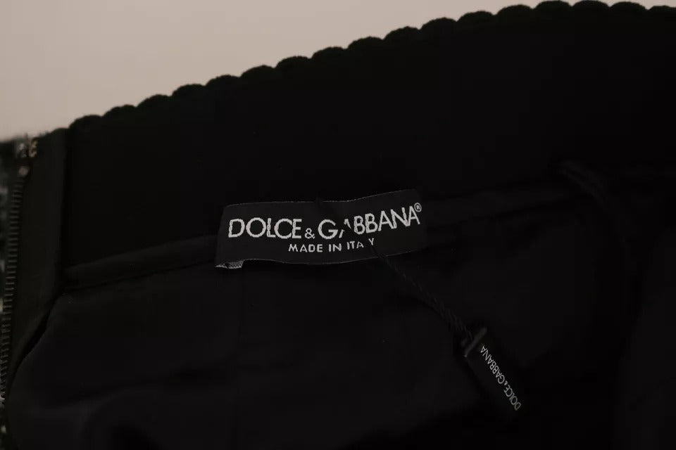 Dolce & Gabbana Black Check Flounce Detailed Wool Mini Skirt -   -  Dolce & Gabbana.