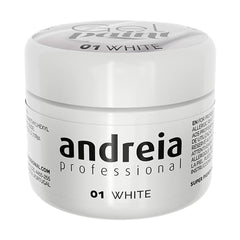 Gel nail polish Andreia Gel Paint 4 ml White Nº 01 -  Beauty, Manicure and pedicure -  Andreia.