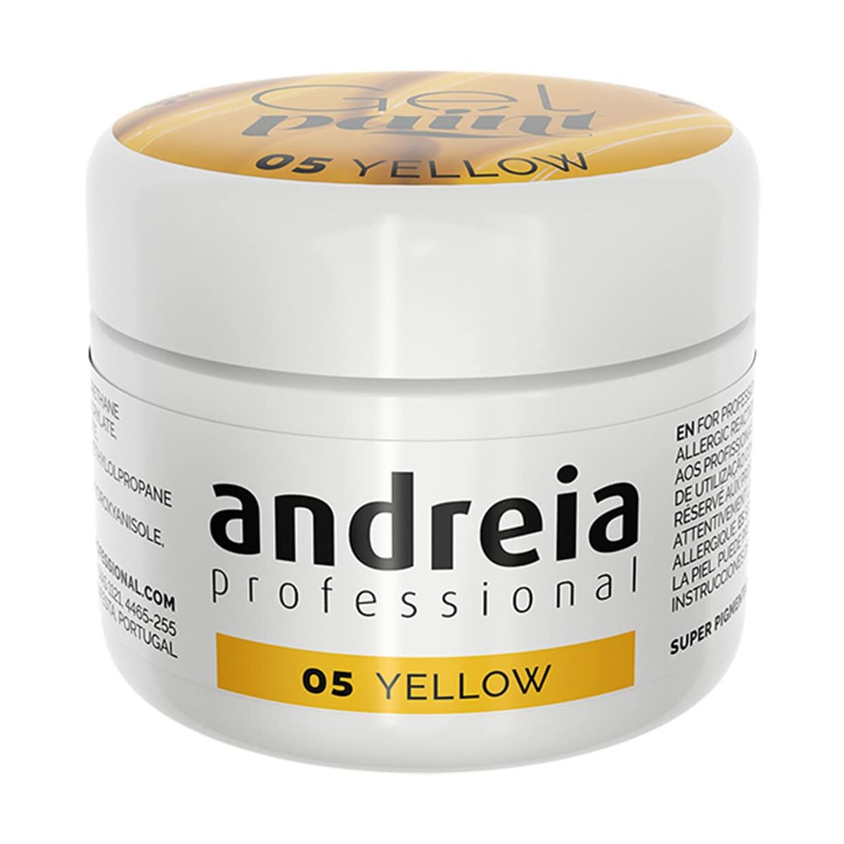 Gel nail polish Andreia Gel Paint 4 ml Yellow Nº 05 -  Beauty, Manicure and pedicure -  Andreia.
