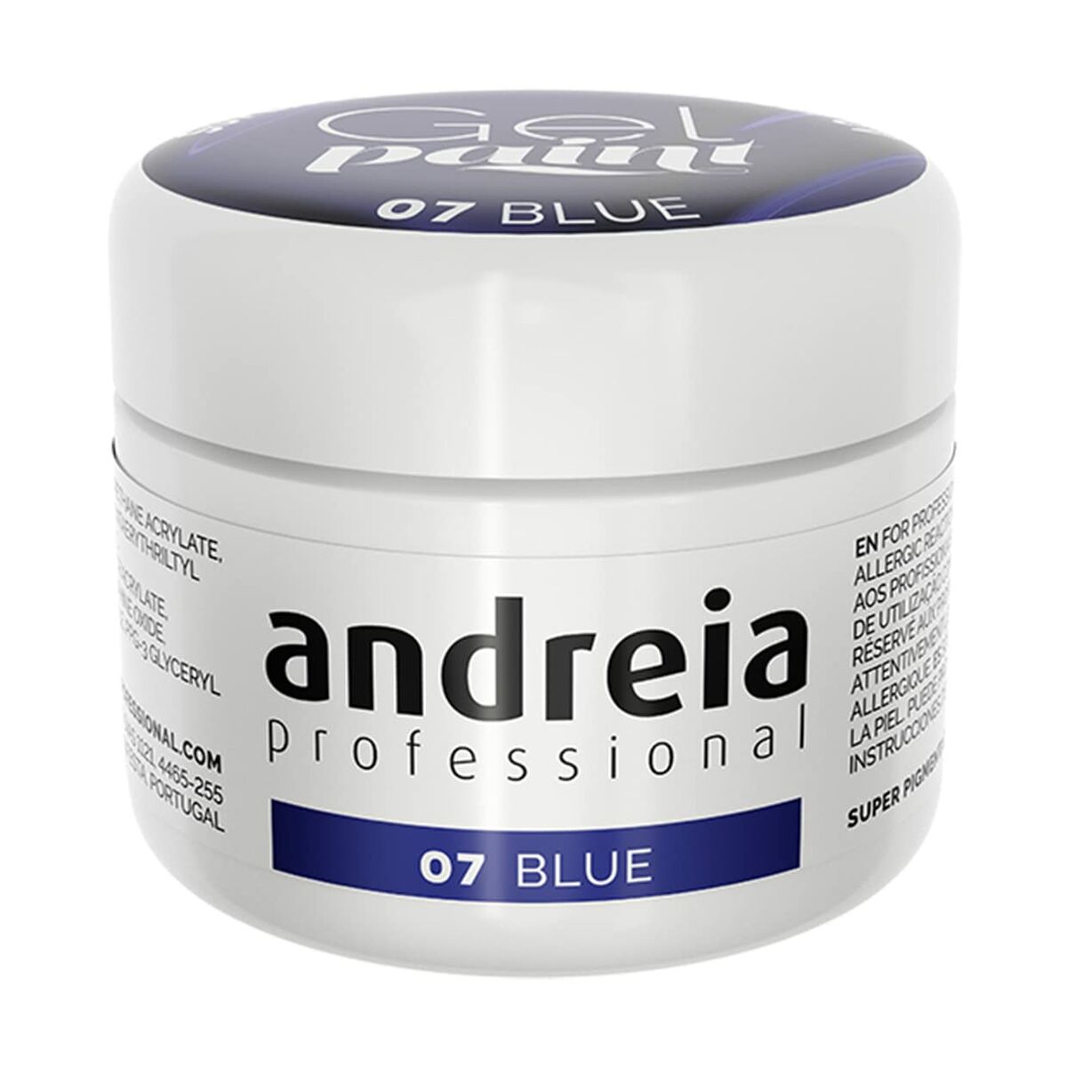 Gel nail polish Andreia Gel Paint 4 ml Blue Nº 07 -  Beauty, Manicure and pedicure -  Andreia.