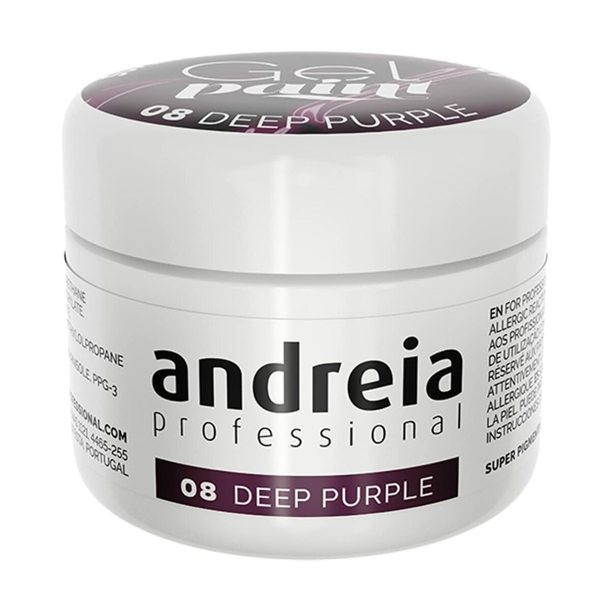Gel nail polish Andreia Gel Paint 4 ml Purple Nº 08 -  Beauty, Manicure and pedicure -  Andreia.