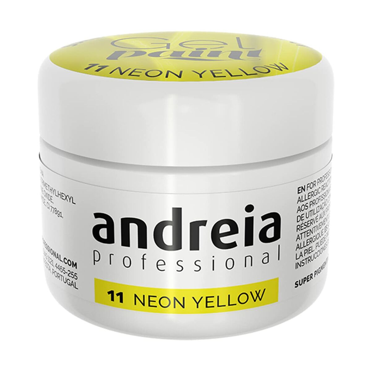 Gel nail polish Andreia Gel Paint 4 ml Yellow Neon -  Beauty, Manicure and pedicure -  Andreia.