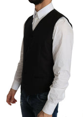 Dolce & Gabbana Black Silk Dress Waistcoat -  Vests for Men Suits -  Dolce & Gabbana.