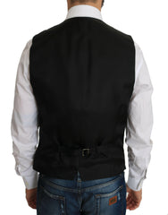 Dolce & Gabbana Black Silk Dress Waistcoat -  Vests for Men Suits -  Dolce & Gabbana.
