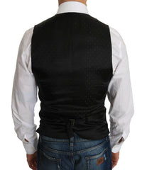 Dolce & Gabbana Black Wool Dress Waistcoat -  Vests for Men Suits -  Dolce & Gabbana.